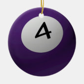 BILLIARD/POOLBALCHRISTMAS ORNAMENT 4 (VIER) (Voorkant)