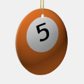BILLIARD/POOLBALCHRISTMAS ORNAMENT 5 (VIJF) (Rechts)
