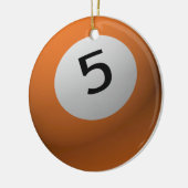 BILLIARD/POOLBALCHRISTMAS ORNAMENT 5 (VIJF) (Links)