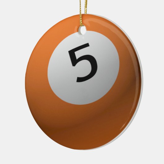 BILLIARD/POOLBALCHRISTMAS ORNAMENT 5 (VIJF) (Links)