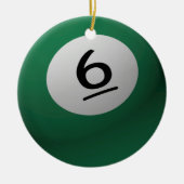 BILLIARD/POOLBALCHRISTMAS ORNAMENT 6 (ZES) (Voorkant)
