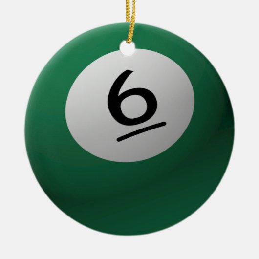 BILLIARD/POOLBALCHRISTMAS ORNAMENT 6 (ZES) (Voorkant)