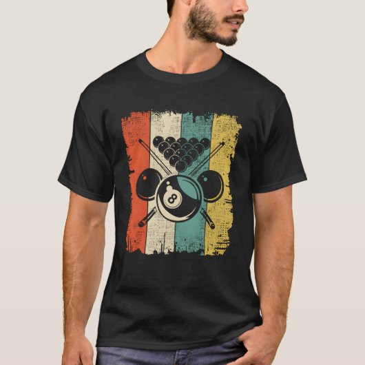 Billiard Poolbiljart Team T-shirt (Voorkant)