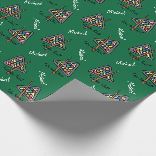 Billiard-/poolspellen Cadeaupapier (Hoek)