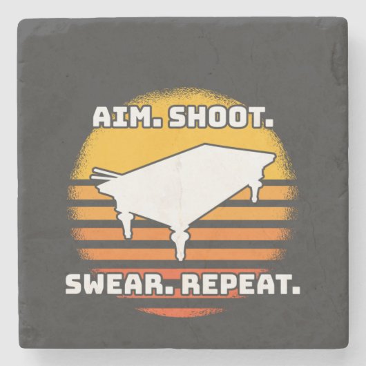 Billiard Retro Stenen Onderzetter (Voorkant)