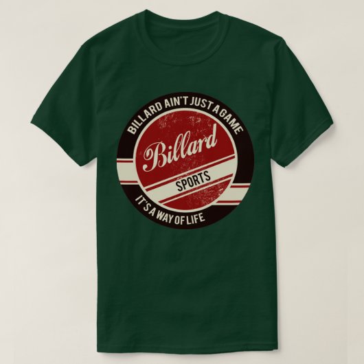 Billiard Retro T-shirt (Design voorkant)