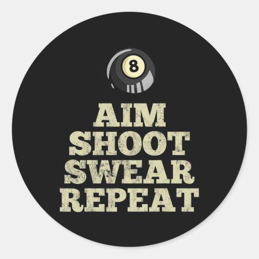 Billiard Ronde Sticker (Voorkant)