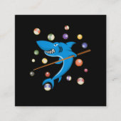 Billiard Shark 8 Ball Player Pool Table Cue Stick Vierkante Visitekaartje (Voorkant)