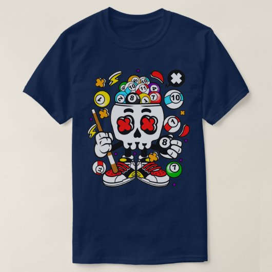Billiard Skull T-shirt (Design voorkant)