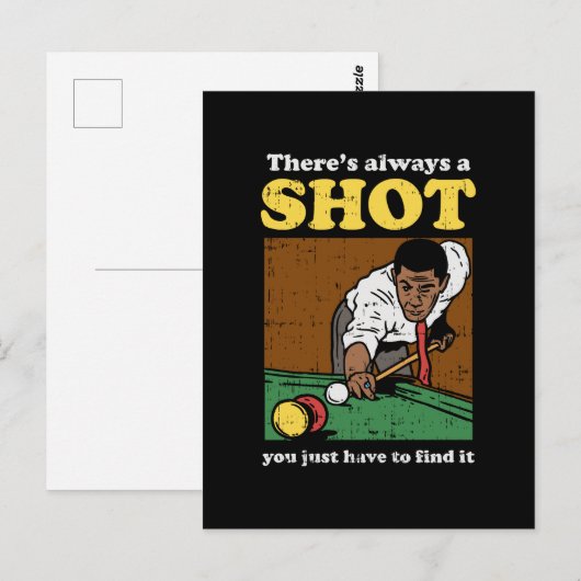 Billiard Snooker Retro Briefkaart (Voorkant / Achterkant)