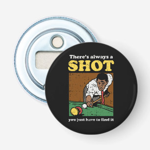 Billiard Snooker Retro Button Flesopener