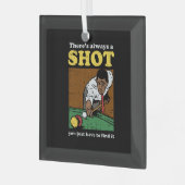 Billiard Snooker Retro Glas Ornament (Voorkant links)