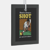 Billiard Snooker Retro Glas Ornament (Voorkant Rechts)