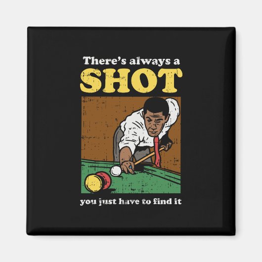 Billiard Snooker Retro Magneet (Voorkant)