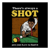 Billiard Snooker Retro Perfect Poster (Voorkant)
