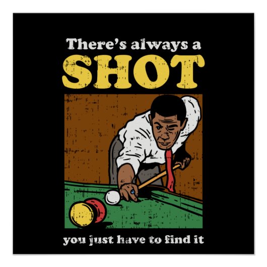 Billiard Snooker Retro Perfect Poster (Voorkant)