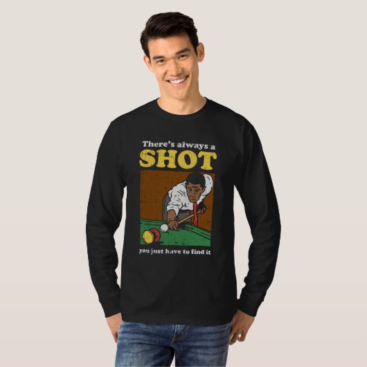 Billiard Snooker Retro T-shirt (Voorkant volledig)