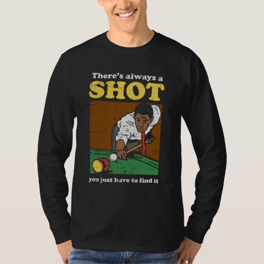 Billiard Snooker Retro T-shirt (Voorkant)