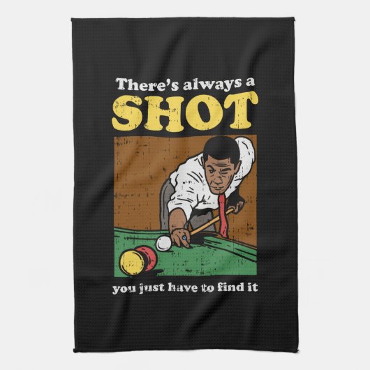 Billiard Snooker Retro Theedoek (Verticaal)
