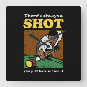 Billiard Snooker Retro Vierkante Klok