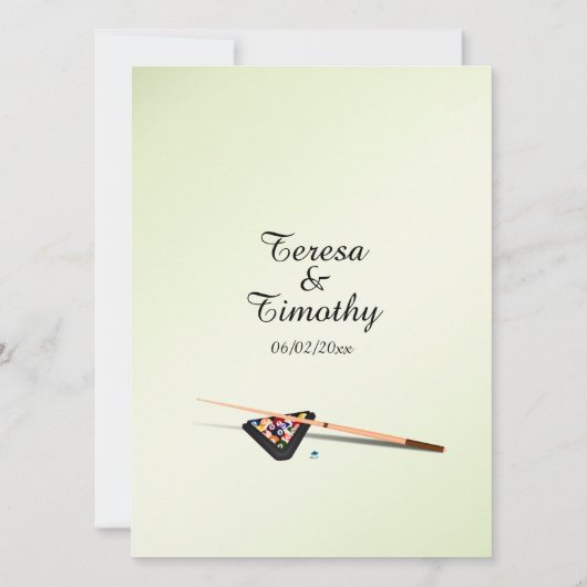 Billiard Theme Weddenschap Kaart (Achterkant)