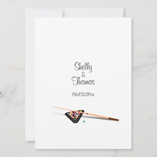 Billiard Theme Weddenschap Kaart (Achterkant)