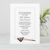 Billiard Theme Weddenschap Kaart (Staand voorkant)