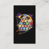 Billiard Vaporwave 80s 90s Snooker Pool Player Visitekaartje (Voorkant)