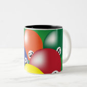 Billiardachtergrond Tweekleurige Koffiemok (Voorkant rechts)