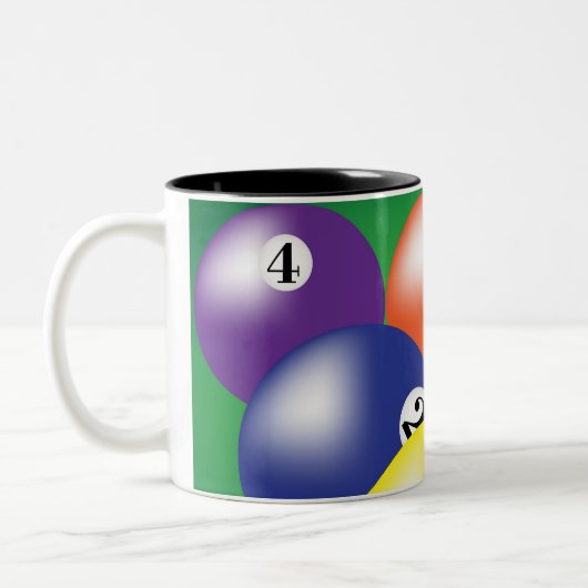 Billiardachtergrond Tweekleurige Koffiemok (Links)