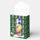 Billiardball Sneeuwman Kerstmis Bedankdoosjes (Geopend)
