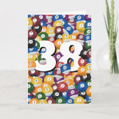 Billiardballen voor 38ste verjaardag  kaart (Voorkant)