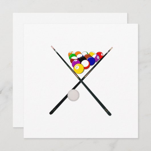 Billiardboxen en poolkussen kaart (Voorkant / Achterkant)