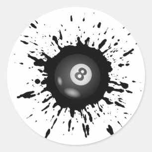 Billiardexplosie Ronde Sticker