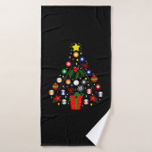 Billiardkerstboom Badhanddoek (Badhanddoek)