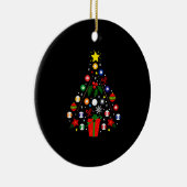 Billiardkerstboom Keramisch Ornament (Rechts)