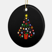 Billiardkerstboom Keramisch Ornament (Links)