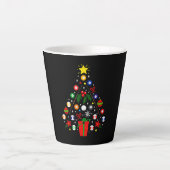 Billiardkerstboom Latte Mok (Voorkant)