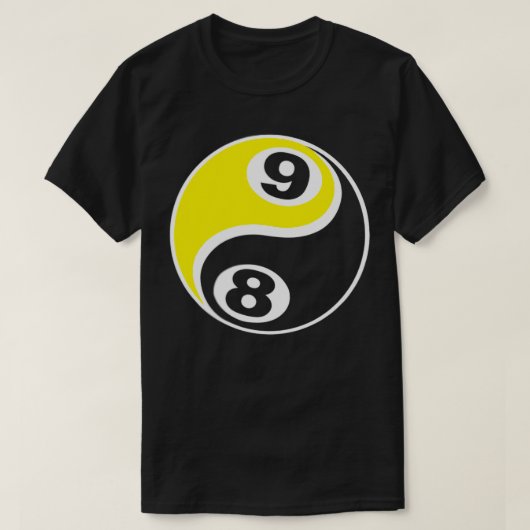 Billiardpool 8 Koel 9 Kogelschedel T-shirt (Design voorkant)
