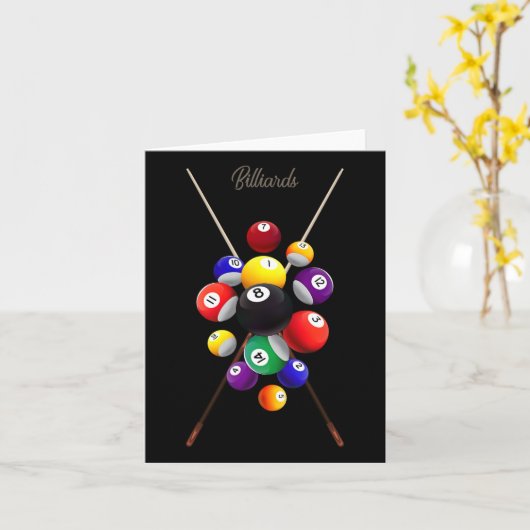 Billiardpool Kaart (Gele Bloem)
