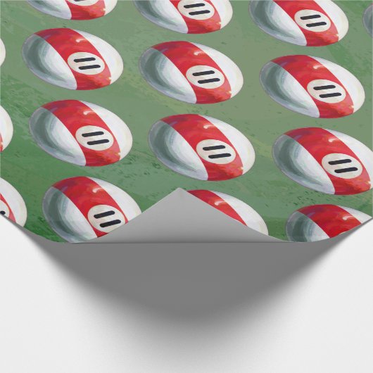 Billiards 11-balpatroon cadeaupapier (Hoek)