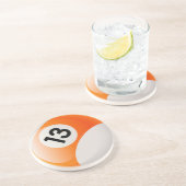 Billiards 13 Ball Zandsteen Onderzetter (Zijkant)