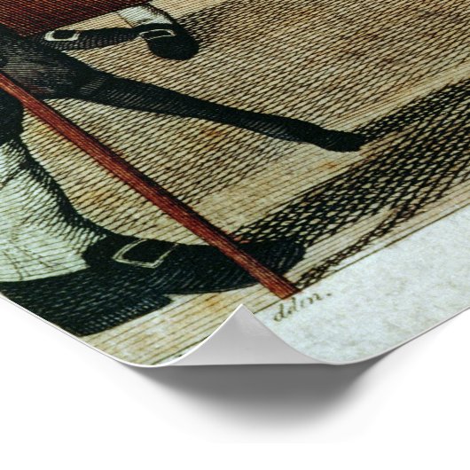 Billiards, 18e eeuw etching door R. Sayer Poster (Hoek)