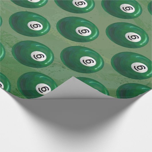 Billiards 6 Ball Patroon Cadeaupapier (Hoek)