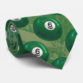 Billiards 6 Ball Patroon Stropdas (Opgerold)