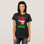 Billiards 7 Ball Christmas Squad Pool Balls Billia T-shirt (Voorkant volledig)