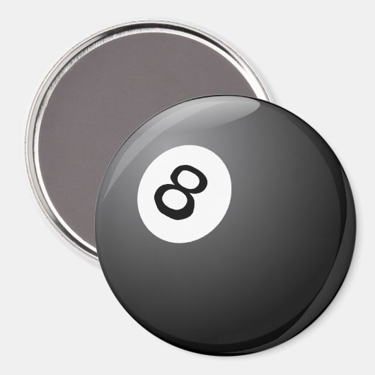 Billiards, 8 Ball, Magneet (Voorkant / Achterkant)