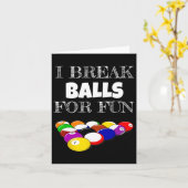 Billiards 8 Ball Pool Player Sarcasm Novelty Humor Kaart (Gele Bloem)