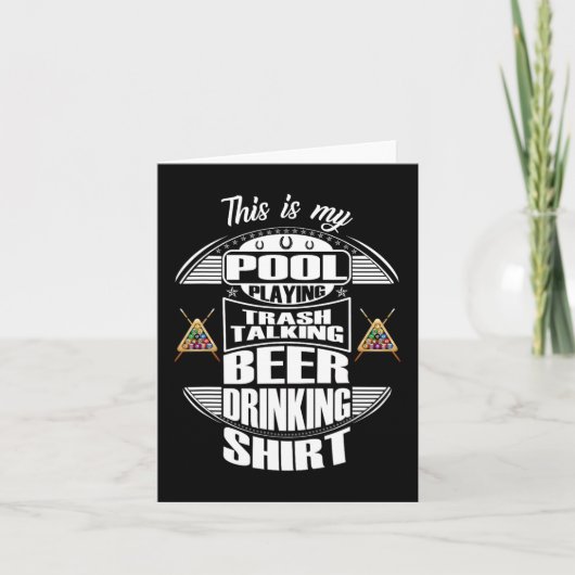 Billiards 8 Ball Pool Player Sarcasm Novelty Humor Kaart (Voorkant)