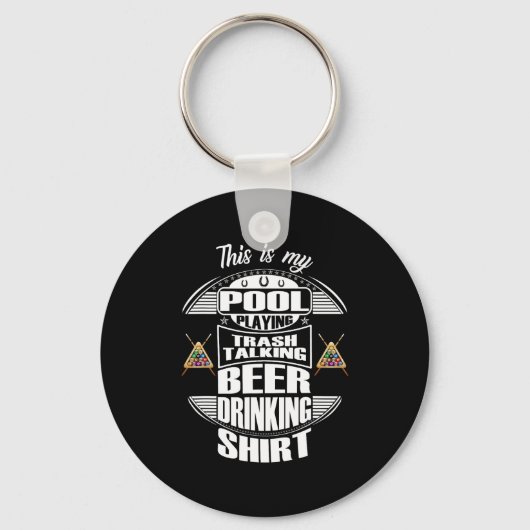 Billiards 8 Ball Pool Player Sarcasm Novelty Humor Sleutelhanger (Voorkant)